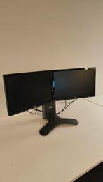 Dubbele 22 inch Monitor Setup + Ergotron, Gebruikt, Kantelbaar, Medion, Full HD