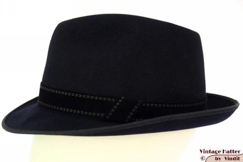 mooie Vintage Gleufhoed Patterson en Co. donker blauw 57, Kleding | Heren, Trouwkleding en Trouwaccessoires, Gedragen, Accessoires