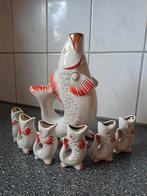 Vintage wodka set USSR Sovjet-Unie vis, Antiek en Kunst, Ophalen of Verzenden