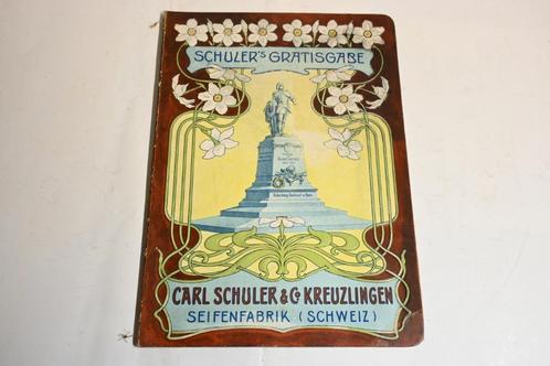 1893 Carl Schuler & Co. Kreuzlingen reclame map zeep firma, Verzamelen, Merken en Reclamevoorwerpen, Gebruikt, Overige typen, Ophalen of Verzenden