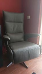 Gealux design fauteuil grijs groen, Ophalen, Zo goed als nieuw, Leer, Modern