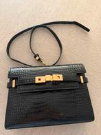 MANHATTAN medium IN SHINY CROCODILE, Sieraden, Tassen en Uiterlijk, Tassen | Damestassen, Verzenden, Zo goed als nieuw, Zwart