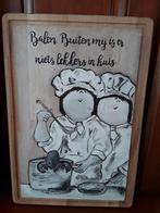 BORRELPLANK MET TEKST. HOUTEN TEKSTBORD, Huis en Inrichting, Ophalen of Verzenden, Nieuw