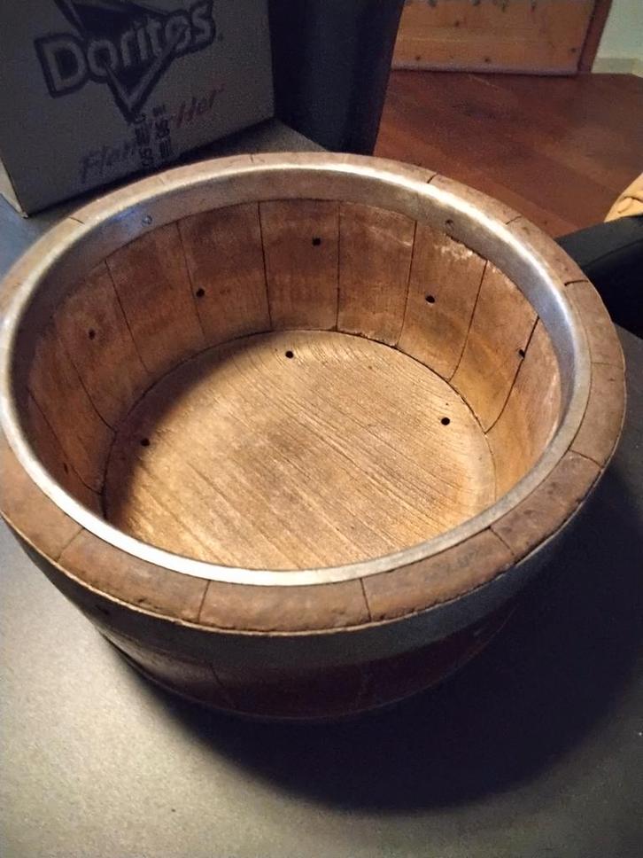 2 Oude Houten Kaasvaten 1 met Deksel, Antiek en Kunst, Antiek | Overige Antiek, Ophalen of Verzenden