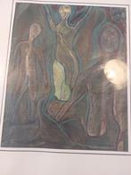 Kunst van Riek Schagen pastel/aqriel, Antiek en Kunst, Ophalen