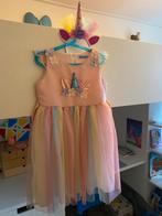 Unicorn jurk met haarband, Kinderen en Baby's, Carnavalskleding en Verkleedspullen, Ophalen of Verzenden, Zo goed als nieuw, 122 t/m 128