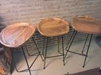 barkruk ijzer frame houten zitting, 1 kruk, Ophalen, Gebruikt