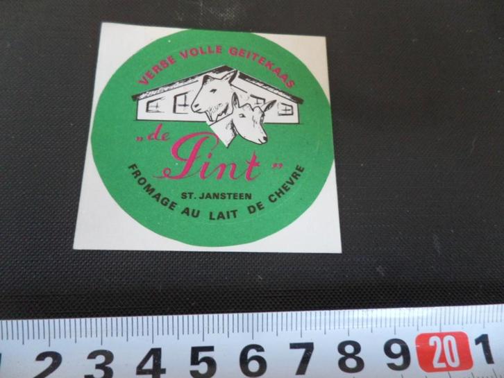 sticker zuivel verse volle geitekaas st jansteen DE SINT, Verzamelen, Stickers, Zo goed als nieuw, Ophalen
