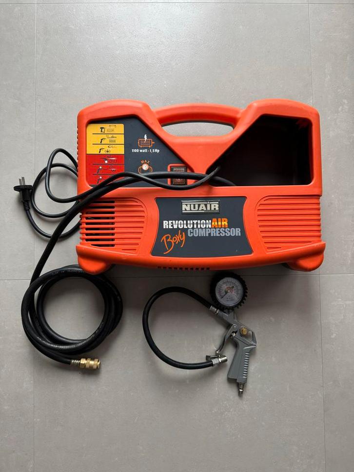 Nuair draagbare Compressor, Doe-het-zelf en Verbouw, Compressors, Gebruikt, Minder dan 25 liter, Minder dan 200 liter/min, Ophalen of Verzenden