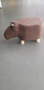 Poef / Zitbank / voetenbankje Nijlpaard, Hout, Minder dan 50 cm, Ophalen of Verzenden, Zo goed als nieuw