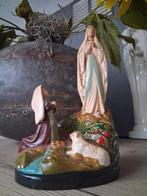 nostalgische oud Lourdes beeld Bernadette bij Maria, Ophalen of Verzenden