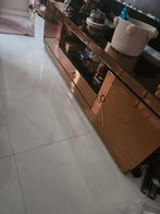 Spiegelglas dressoir brons kleur, Ophalen of Verzenden, Zo goed als nieuw, 25 tot 50 cm