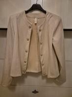 Mooi beige jasje met strass in one size, Maat 38/40 (M), Beige, Ophalen of Verzenden, Zo goed als nieuw