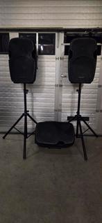Vonyx AP1500a set met 3 speakers en 2 statieven, Ophalen, Gebruikt, P.A.