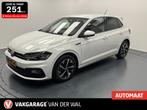 Volkswagen Polo 1.0 TSi R-Line Automaat-Adapt.Cr.contr-Navig, Gebruikt, 95 pk, Met garantie (alle), Leder en Stof