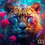 Panter fotobehang Bloemen | standaard & op maat | Muurdeco, Huis en Inrichting, Stoffering | Behang, Verzenden, Minder dan 10 m²