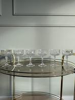 Set van 6 vintage kristallen Crystal d’Arques glazen/coupes, Verzenden