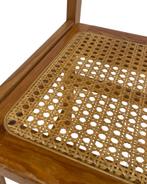 Vintage stoel webbing grenenhout jaren 70 design werkstoel, Huis en Inrichting, Stoelen, Riet of Rotan, Gebruikt, Bruin, Vintage