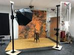 Studio flitsers Balcar met div licht boxen., Audio, Tv en Foto, Fotografie | Flitsers, Ophalen, Gebruikt, Overige merken, Kantelbaar