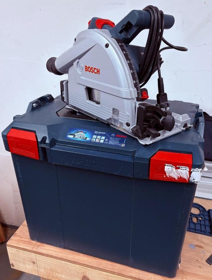 Bosch Blauw GKT 55 GCE + FSN 1600 kit + accessoires, Doe-het-zelf en Verbouw, Gereedschap | Zaagmachines, Gebruikt, Invalzaag