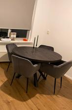 Eetkamerstoelen Meda Leen Bakker Velvet Grijs, Huis en Inrichting, Stoffering | Vloerbedekking, Ophalen, Overige typen, Velvet