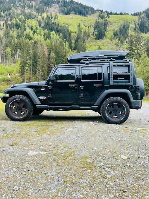 Jeep wrangler jk2013 4x4 zwart cabrio offroad v6 vol opties., Auto's, Jeep, Particulier, Wrangler, 360° camera, 4x4, ABS, Achteruitrijcamera