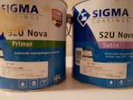 Sigma s.2u. Nova. Primer./ satin. 2/5 liter zie beschrijving, Wit, Ophalen of Verzenden, Minder dan 5 liter, Verf