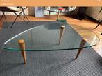 Disign glazen salon tafel, Ophalen, 100 tot 150 cm, 50 tot 100 cm, Zo goed als nieuw
