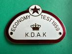 KDAK K.D.A.K. Economy test 1959 badge bordje Caltex oldtimer, Ophalen of Verzenden, Gebruikt, Overige typen
