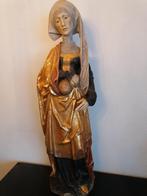 Hout polychrome Elizabeth neo ghotic, Antiek en Kunst, Antiek | Religie, Ophalen of Verzenden