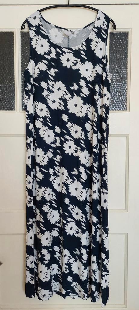 ICHI maxi jurk maat L donkerblauw, duurzaam geproduceerd, Kleding | Dames, Jurken, Zo goed als nieuw, Maat 42/44 (L), Blauw, Onder de knie