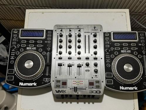 Dj-set (2x Numark NDX400 en 1x Behringer VMX300), Muziek en Instrumenten, Dj-sets en Draaitafels, Gebruikt, Dj-set, Numark, Ophalen