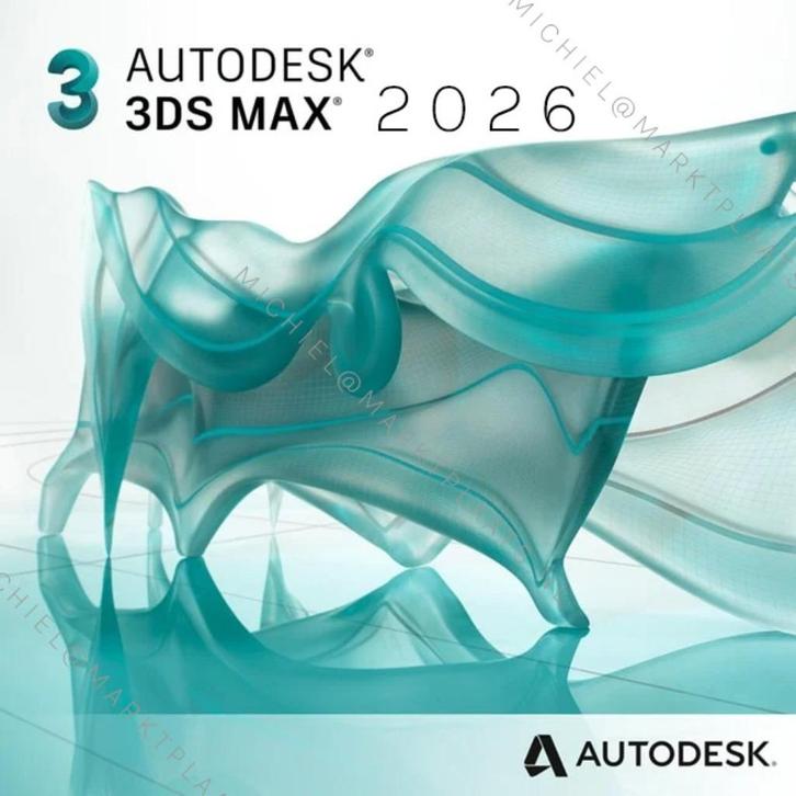 AutoDesk 3ds Max 2026 | Windows | Levenslang | Installatiepa, Computers en Software, Ontwerp- en Bewerkingssoftware, Nieuw, Windows