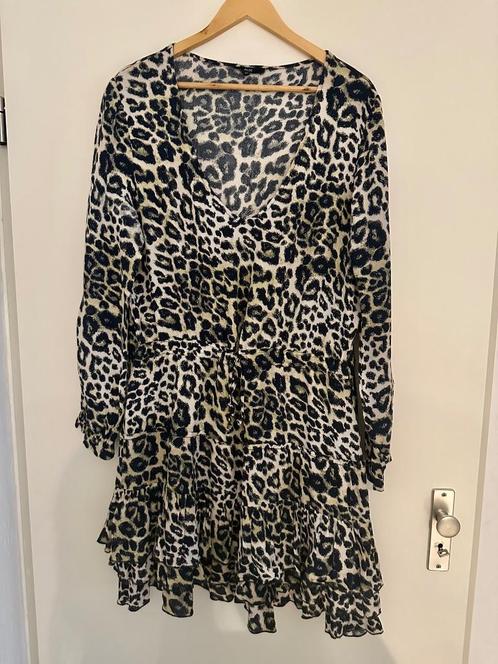 Alix the Label jurk met luipaard / leopard print (maat XL), Kleding | Dames, Jurken, Zo goed als nieuw, Maat 42/44 (L), Bruin