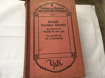 Auswahl Deutsche Gedichte Proff. Dr. Otto Lyon, uit 1927, beschikbaar voor biedingen