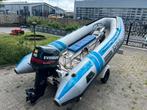Novurania 360 rib met 25 pk evinrude, Watersport en Boten, Rubberboten, Gebruikt, Benzine, Minder dan 70 pk, Overige materialen