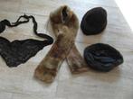 1-2 bruine hoedjes Bontje Kanten sjaaltje OOK APART te koop, Antiek en Kunst, Antiek | Kleding en Accessoires, Ophalen of Verzenden