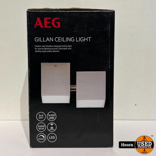AEG Gillian Ceiling Light LED Plafondlamp 2-Lichts Zilver, Huis en Inrichting, Lampen | Plafondlampen, Nieuw, Overige materialen