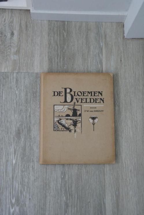 De bloemenvelden - J.W. de Groot - Plaatjesverzamelalbum, Boeken, Prentenboeken en Plaatjesalbums, Gelezen, Plaatjesalbum, Ophalen of Verzenden