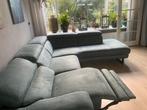 Goossens zeegroene 3 jaar oude Hoekbank met Relaxfunctie, Huis en Inrichting, Banken | Bankstellen, Gebruikt, Hoekbank, 300 cm of meer