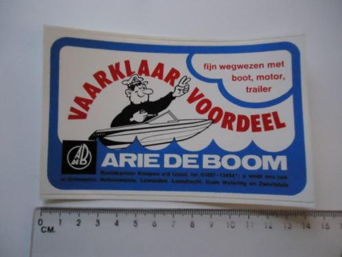 sticker ARIE DE BOOM watersport outboard motor speedboot, Verzamelen, Stickers, Verzenden