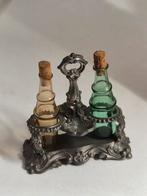 Miniatuur Cruet Set - Poppenhuis - Tin/Pewter, Antiek en Kunst, Antiek | Glas en Kristal, Ophalen of Verzenden