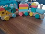 Houten Trein en Raket Speelgoed, Ophalen of Verzenden, Zo goed als nieuw, Duw- of Trekspeelgoed