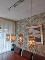 Lange Hanglamp - 110 cm, Ophalen, Zo goed als nieuw, Glas, 75 cm of meer