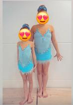Acro/turn/ritmische gymnastiek pakjes, leotard, Sport en Fitness, Turnen, Gebruikt, Blauw, Turnpak(je), Kindermaat 122 t/m 140