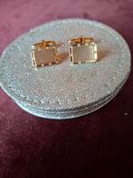 Double manchetknopen, Gebruikt, Heer, Ophalen of Verzenden, Goud