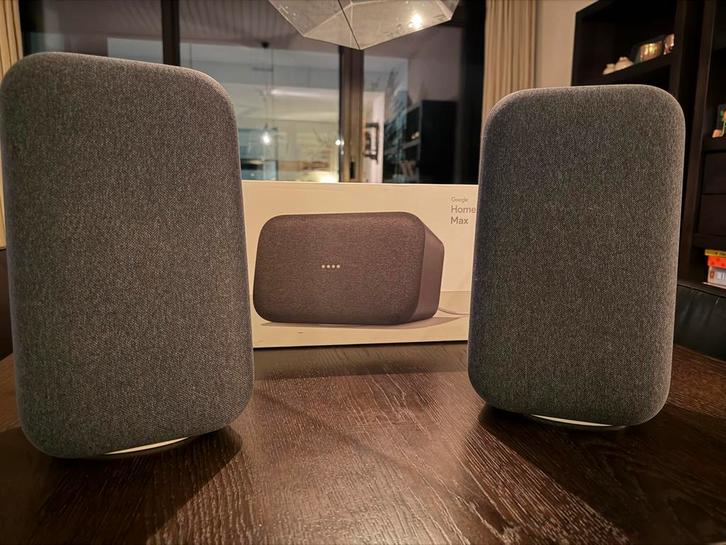 Google Home Max – set van 2 speakers (charcoal), Audio, Tv en Foto, Luidsprekers, Zo goed als nieuw, Overige typen, 120 watt of meer