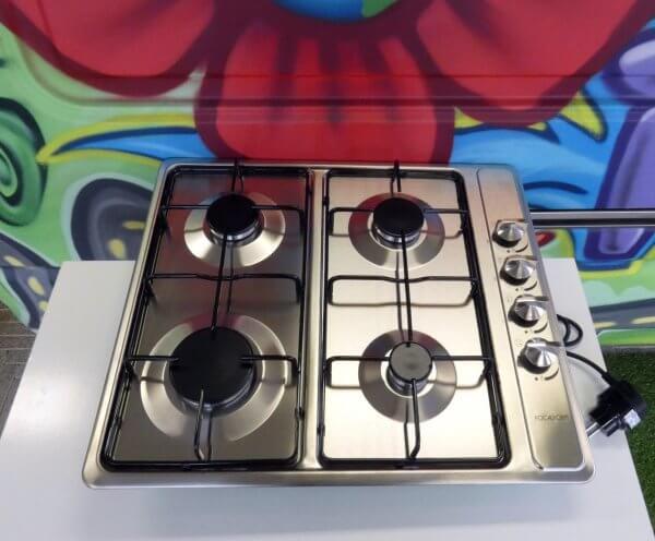 Fornuis camper, Rvs , 4 pits, gas kooktoestel kookplaat, Caravans en Kamperen, Camper-accessoires, Nieuw, Ophalen of Verzenden