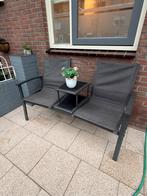 Tuinbank, Tuin en Terras, Bijzettafel, Aluminium, Zo goed als nieuw, Ophalen