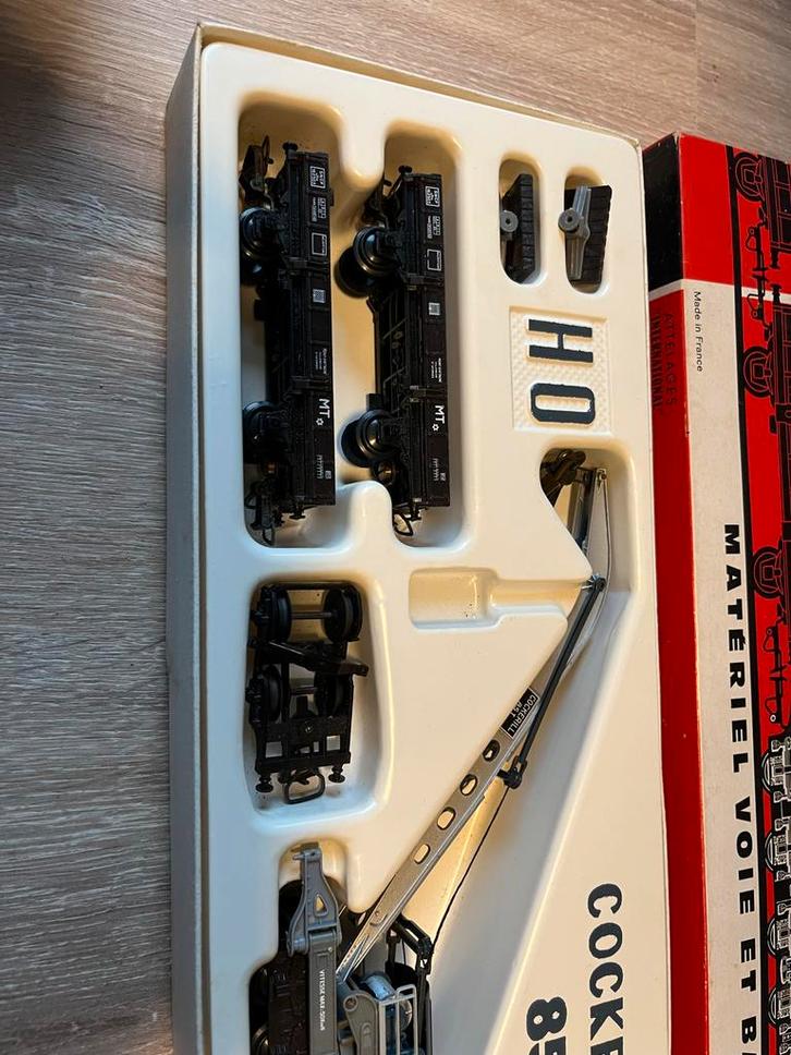 Jouef Cockerill 85 tons kraan - Vitrinestaat, Hobby en Vrije tijd, Modeltreinen | H0, Nieuw, Wagon, Gelijkstroom of Wisselstroom